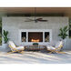 Amalfi 26 X 13.5 inch Grey Outdoor Coffee Table, Small